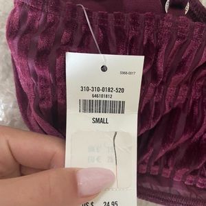 velvet maroon crop top
